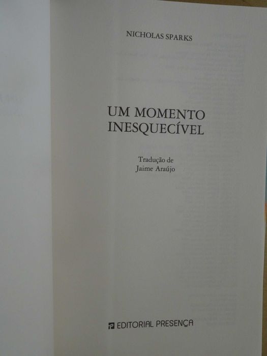 Um Momento Inesquecível de Nicholas Sparks