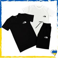 Комплект шорти The North Face + футболка TNF чорна/біла. S M L XL XXL