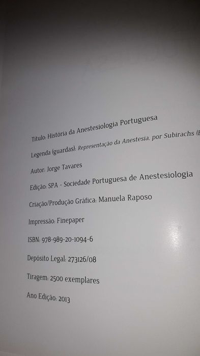 História da Anestesiologia Portuguesa