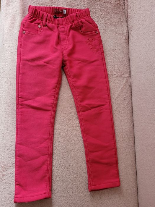 Spodnie czerwone r. 122 cm