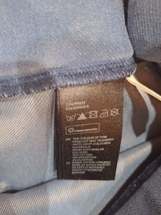 Błękitno-szara mini spódniczka H&M