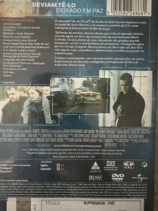 Supremacia; filme com Matt Damon