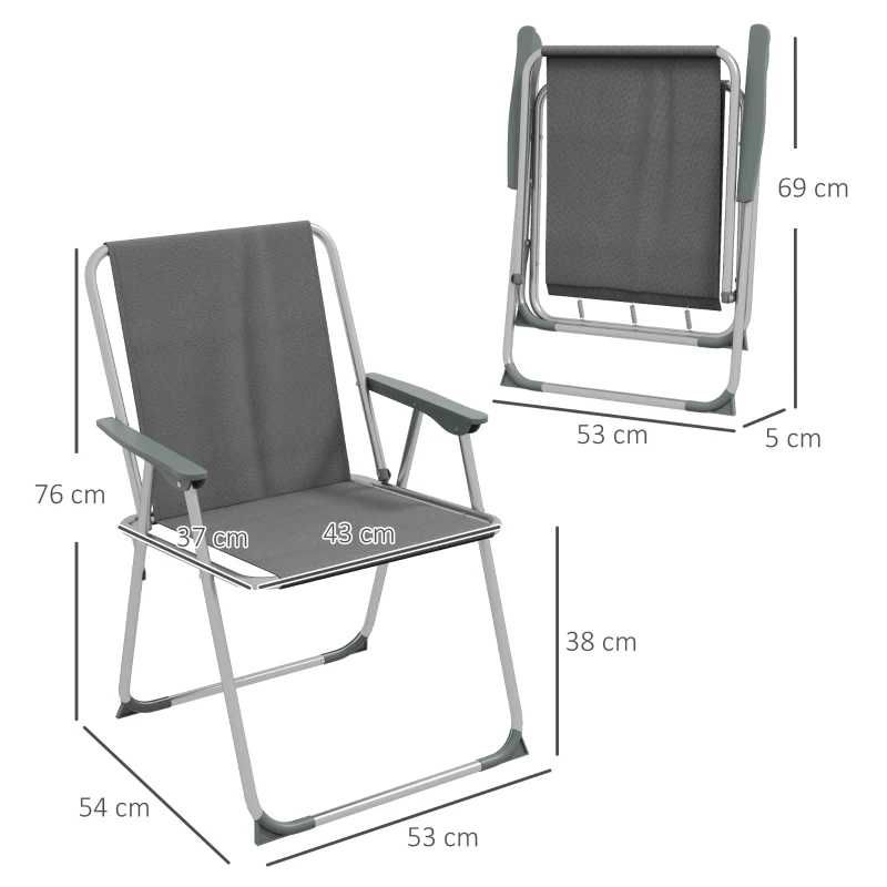 Krzesła ogrodowe składane 4sztuki 53 cm x 54 cm x 76 cm