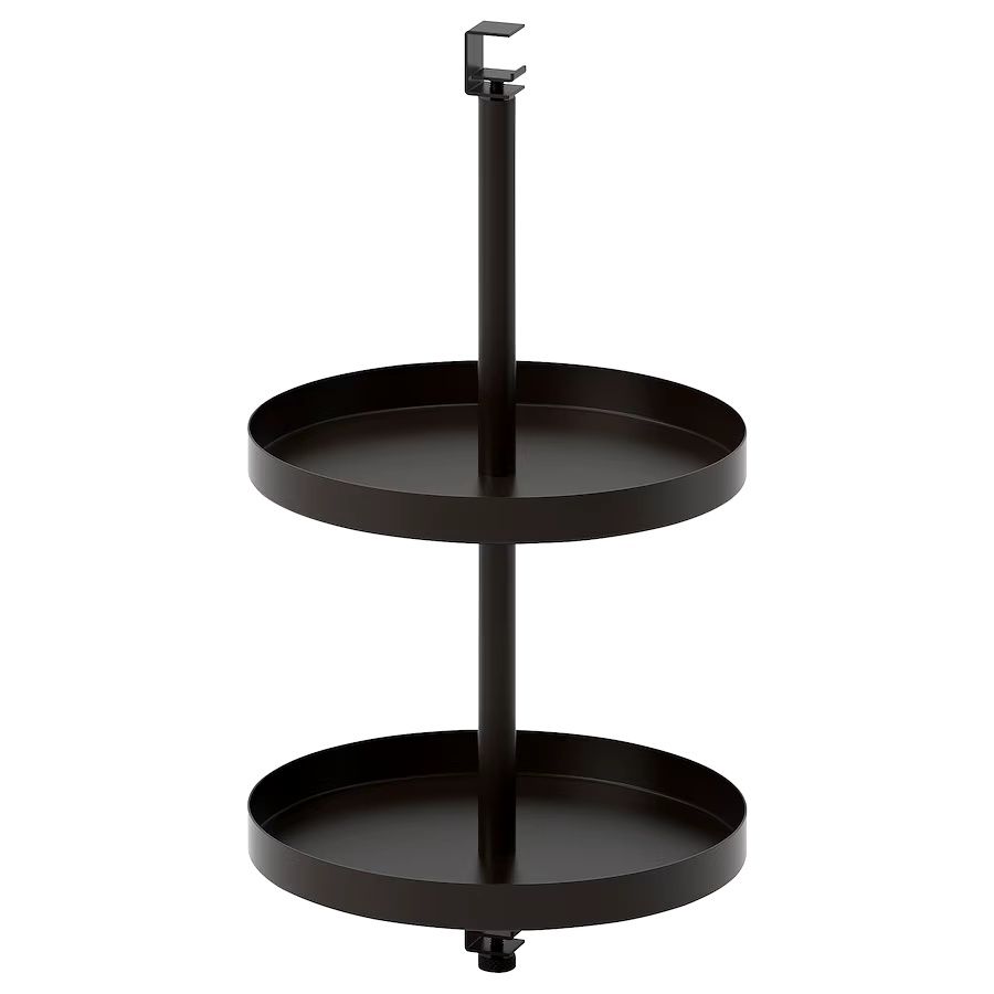 Estrutura Enhet, IKEA. 3 prateleiras com pratos giratórios metal preto
