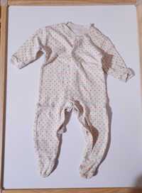 pajacyk niemowlęcy 1 3 miesiące biały 62 cm gwiazdki