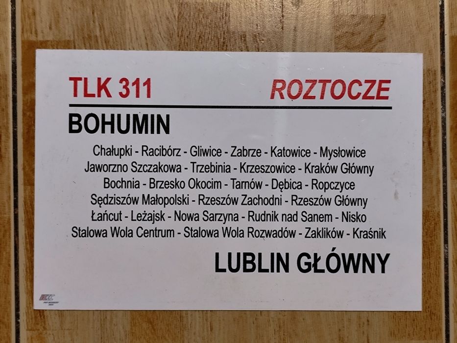 Tablica kierunkowa TLK Roztocze