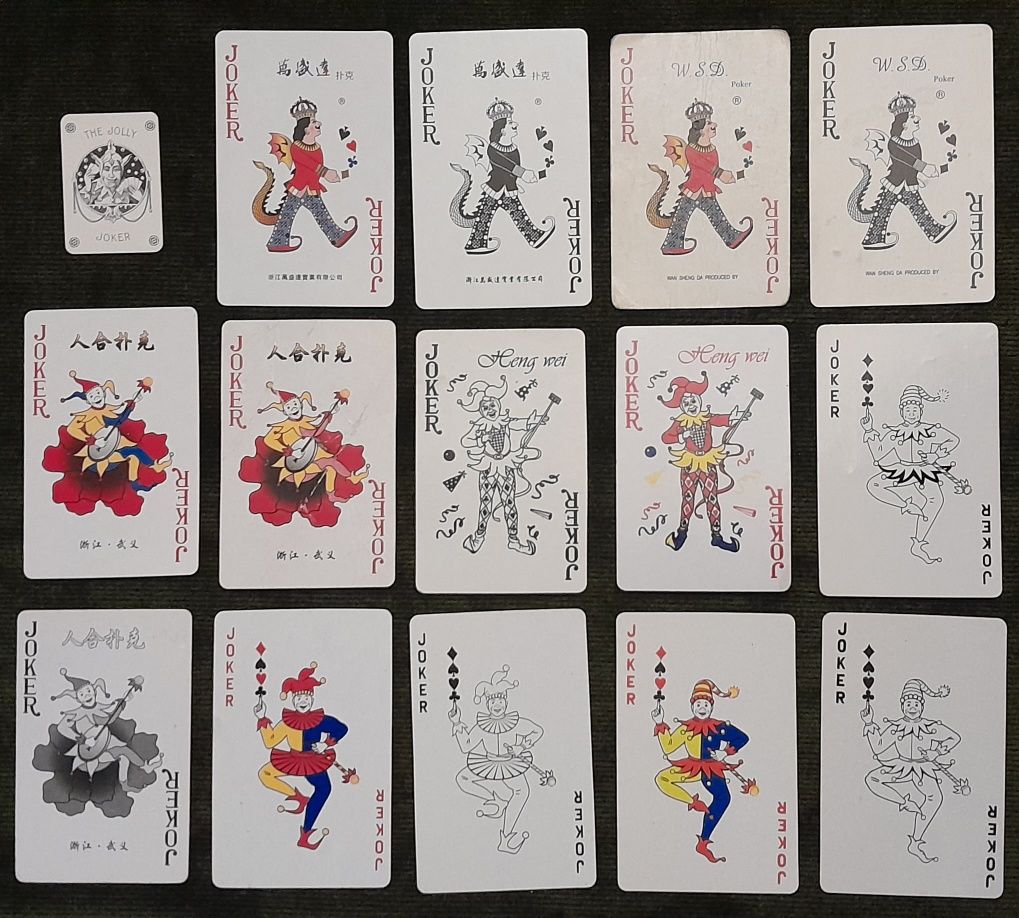 Cartas de joker coleção