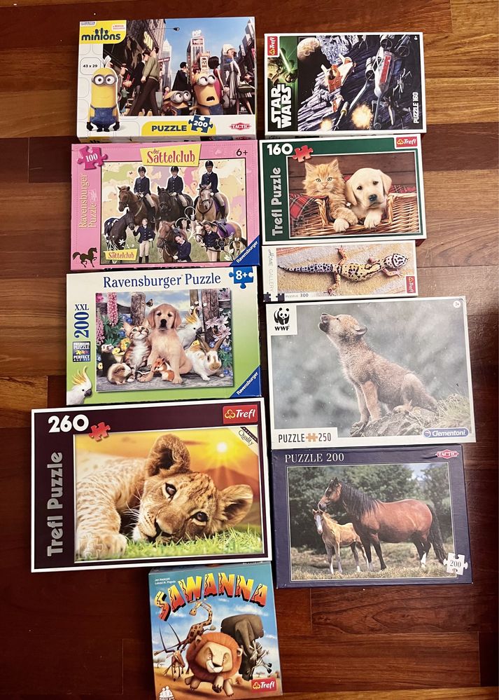 Puzzle , Trefl , 160 sztuk , pies , kot , zwierzęta