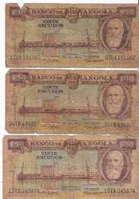 Notas 20 Escudos Angola - Silva Porto 1956