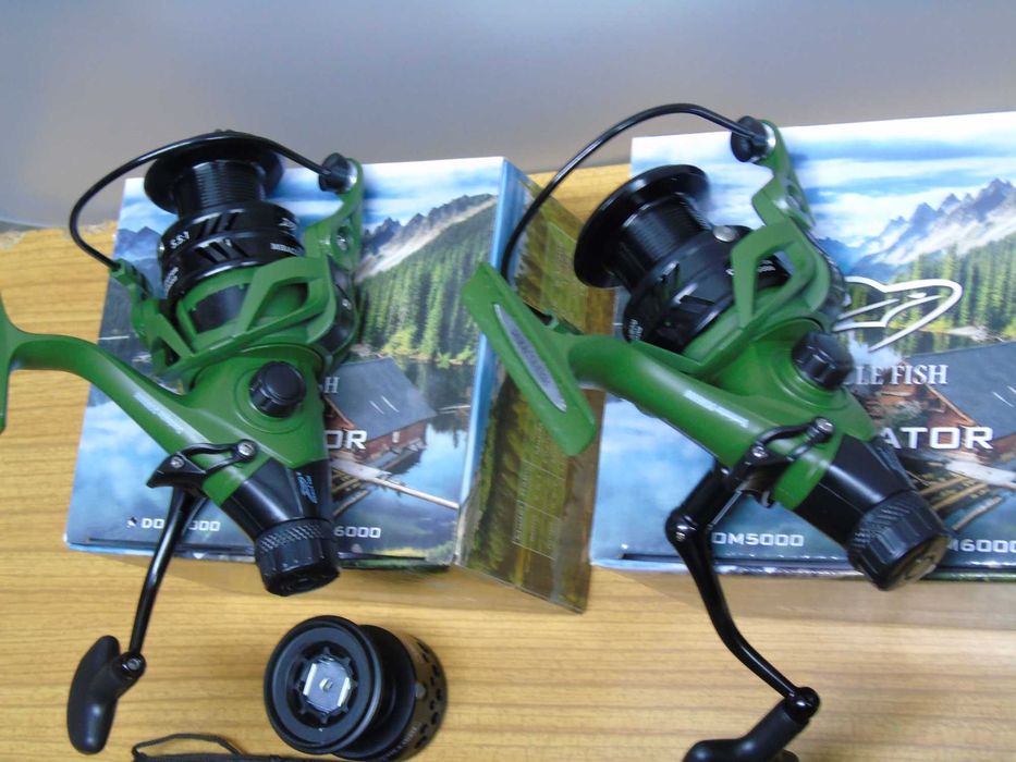 Kołowrotek wędkarski wolny bieg grunt Dominator 5000 solidny 2 szt.