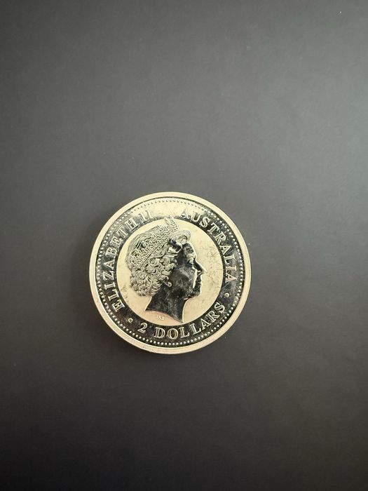Moeda de 2 Onças de prata fina 0,999 Kookaburra (2oz) 2001