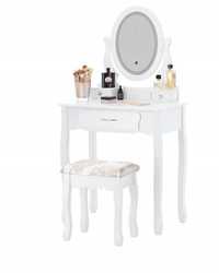 Toaletka kosmetyczna z lustrem led + taboret PHO0052LED