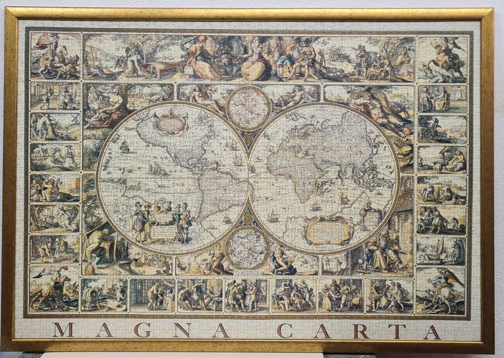 Quadro Magna Carta - Puzle 1500 peças emoldurado