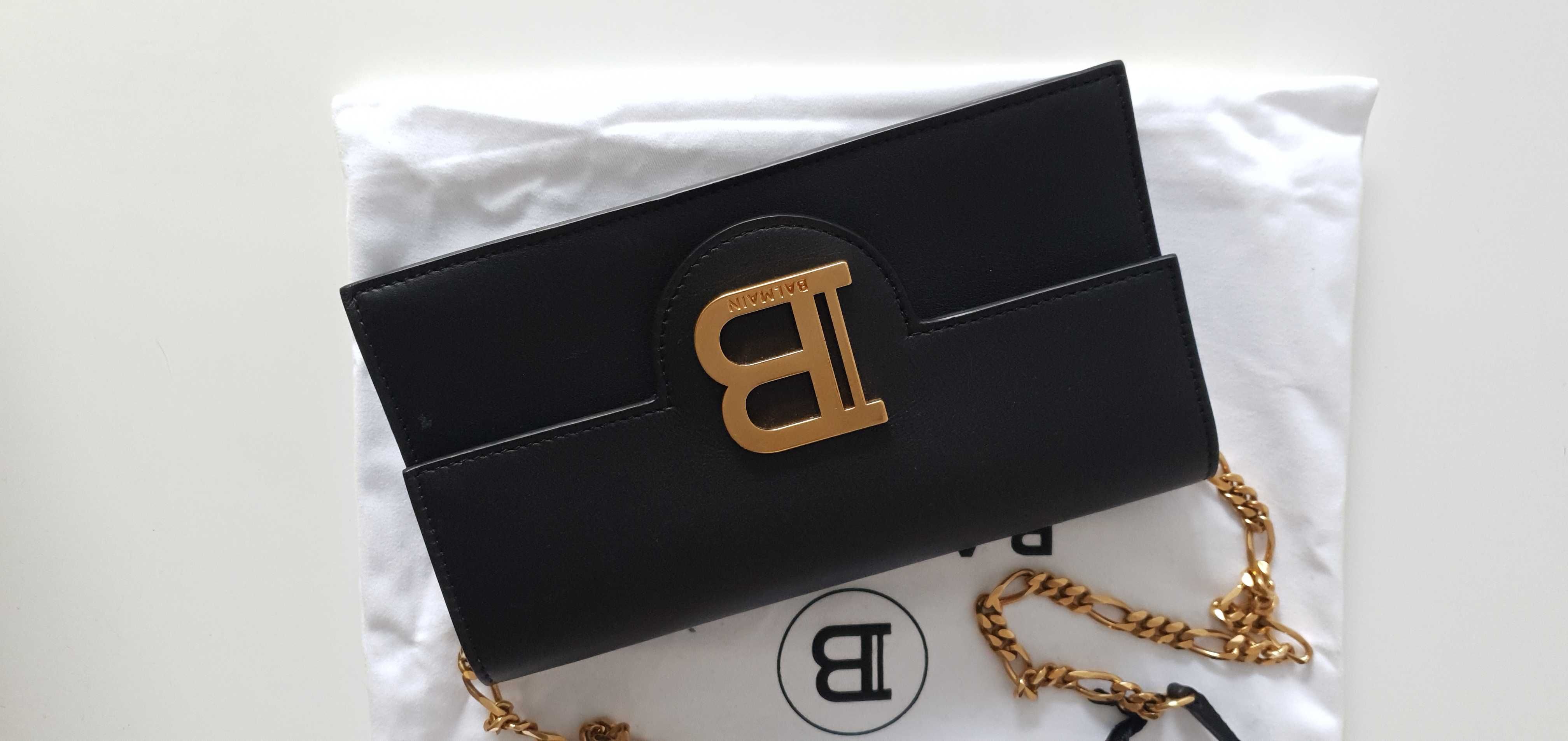 Czarna nowa torebka Balmain