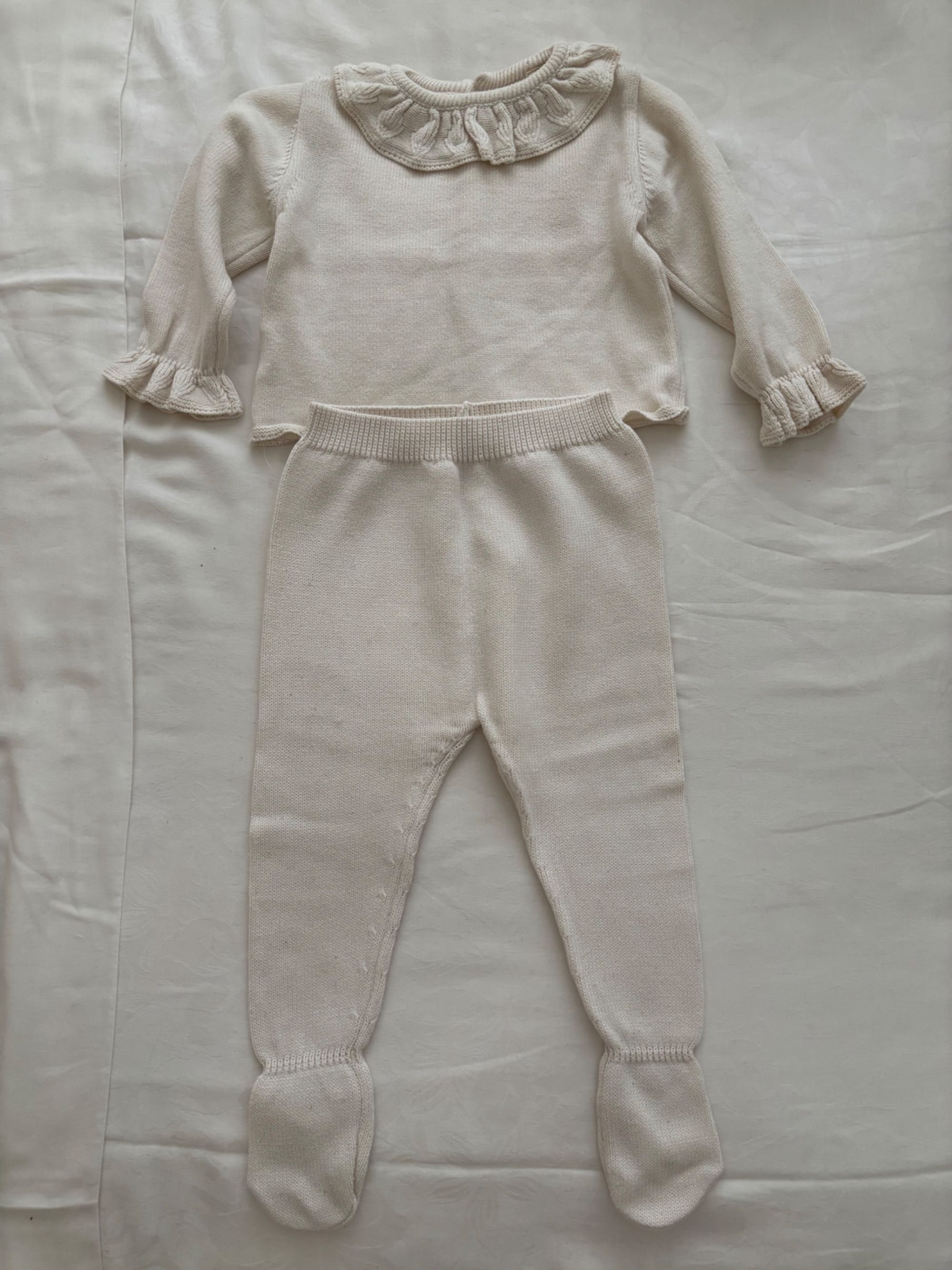 Conjunto em Tricot Natura Pura 9/12 meses