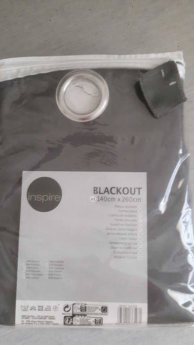 Zasłona zaciemniająca BLACKOUT Inspire 140x260cm / kolor ciemny szary