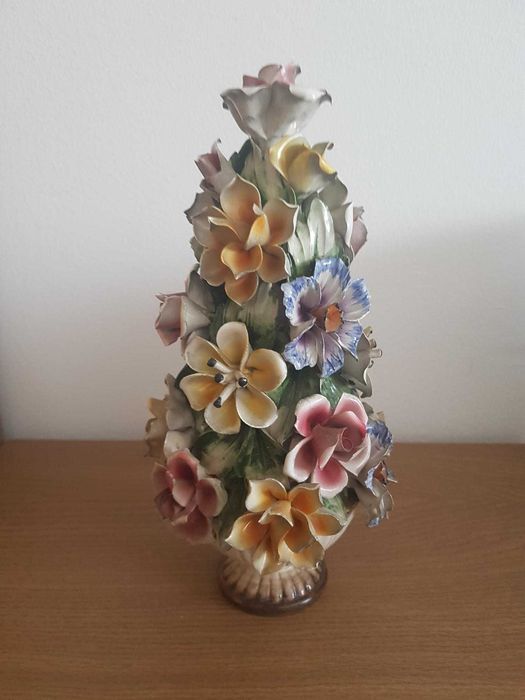 Floreira Antiga em Porcelana Capodimonte-Made in Italy