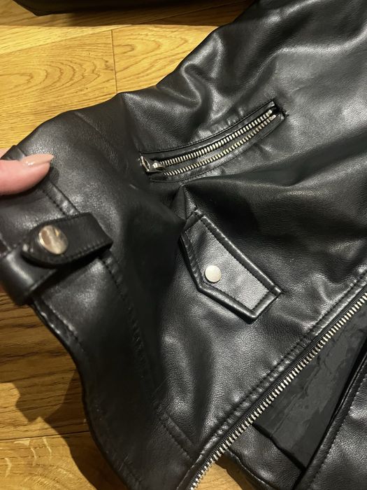 Ramoneska Stradivarius kurtka motocyklowa eko skóra
