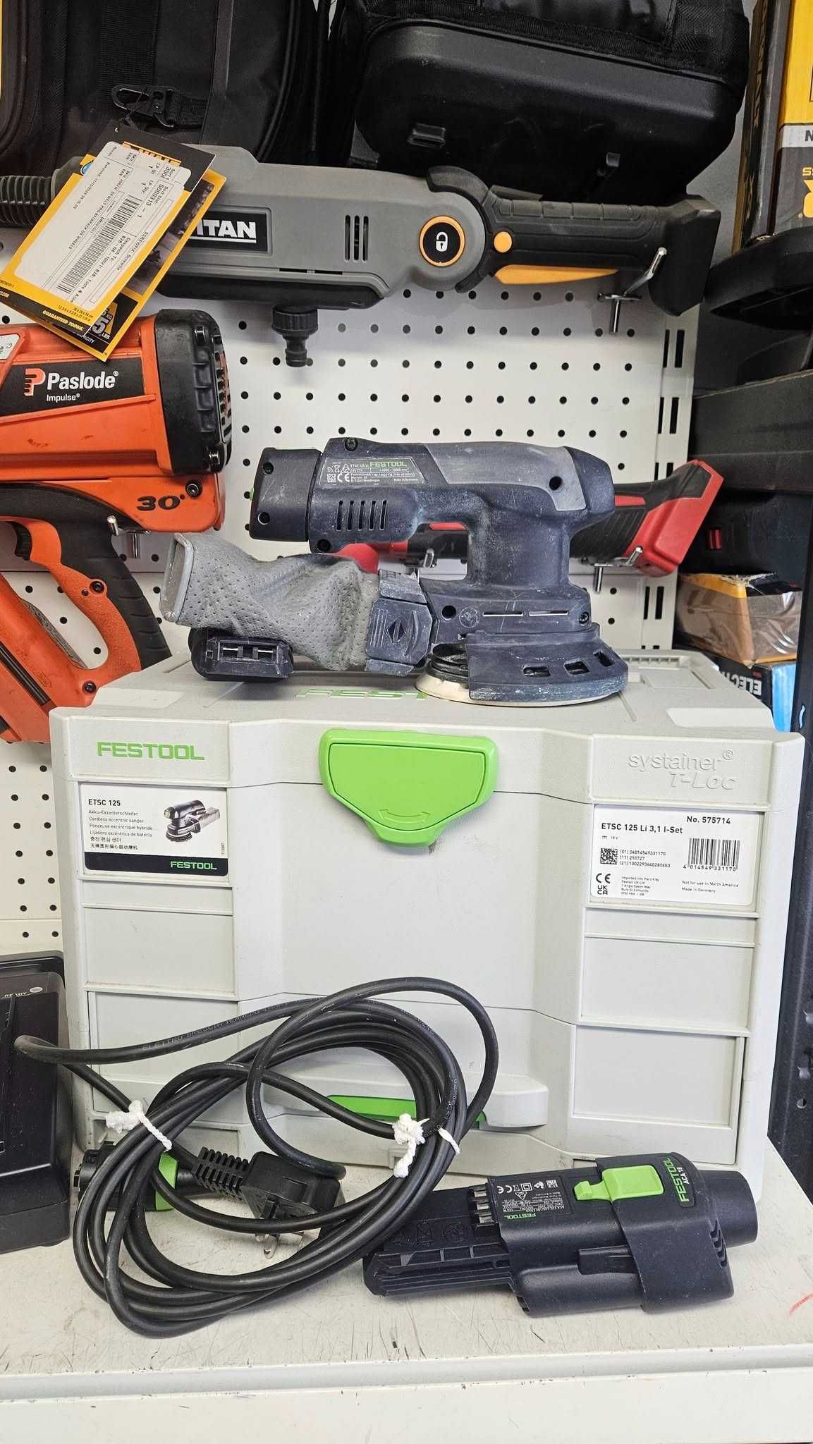Szlifierka Mimośrodowa Festool ETSC 125 Li 3,1 I-Set + walizka