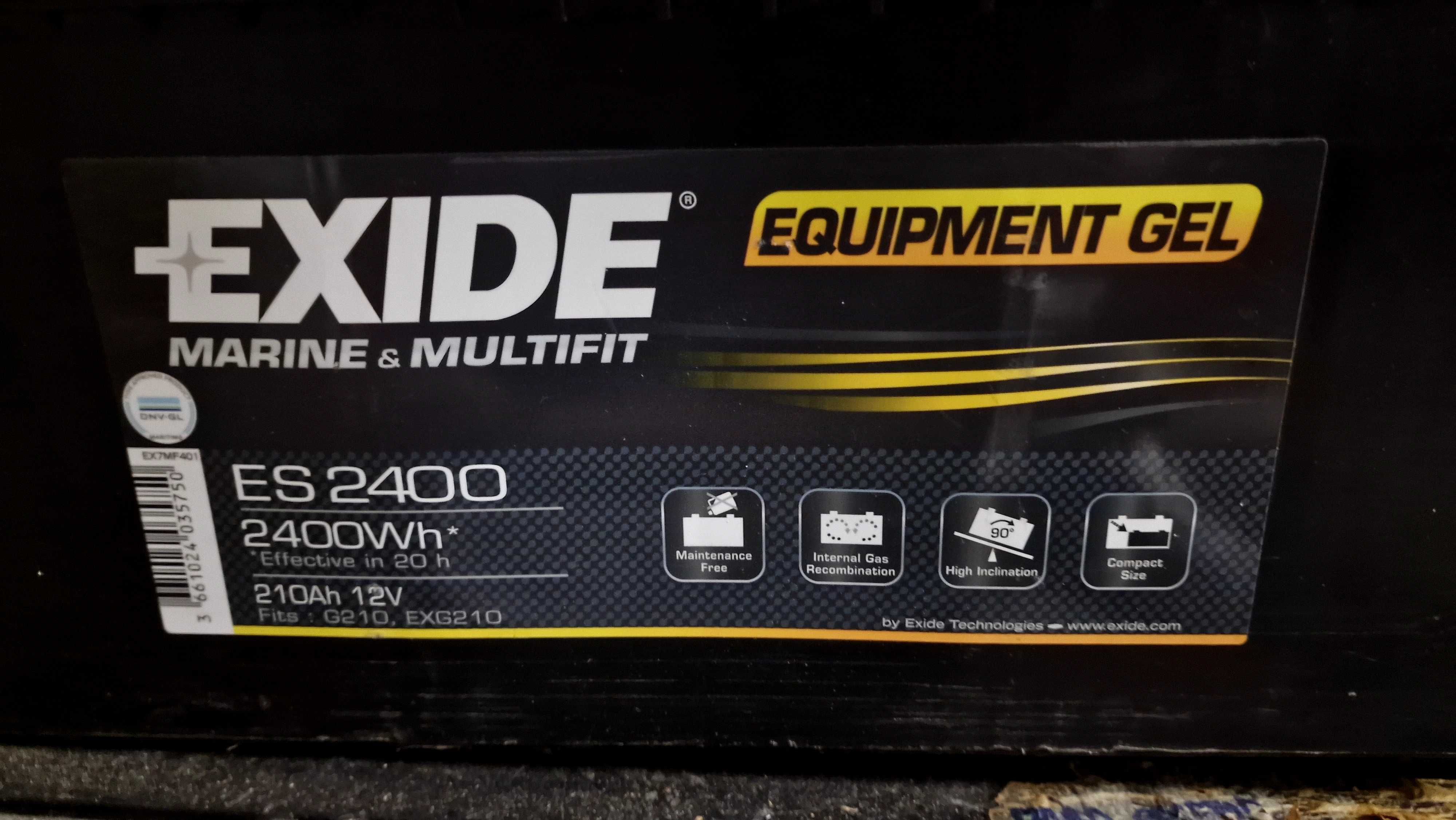 Akumulator EXIDE EQUIPMENT GEL ES2400 - 210Ah 1050