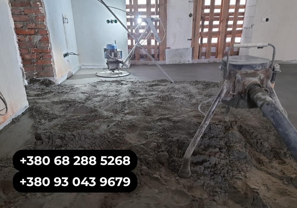Стяжка пола. Напівсуха стяжка підлоги – 120 грн/м