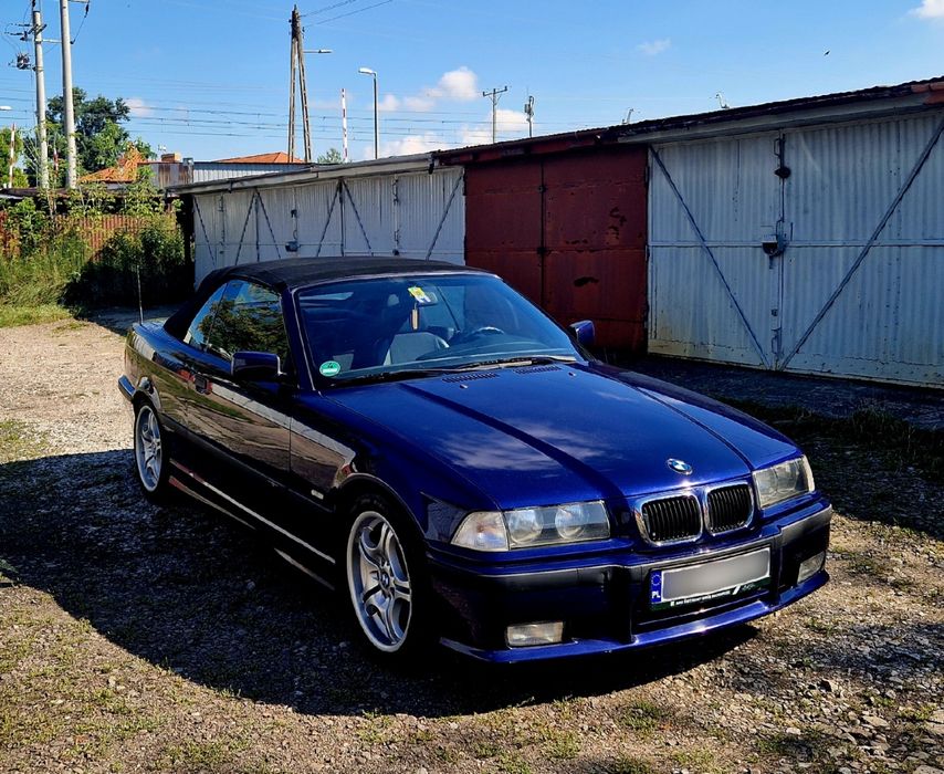 Sprzedam BMW 3 E36 Cabrio, ori. m pakiet, przebieg, montrealblau kolor