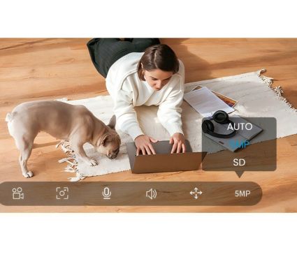 Kamera wewnętrzna igGeek Niania 360°/55° 2.4GHz/5GHz WiFi Czarna QHD P