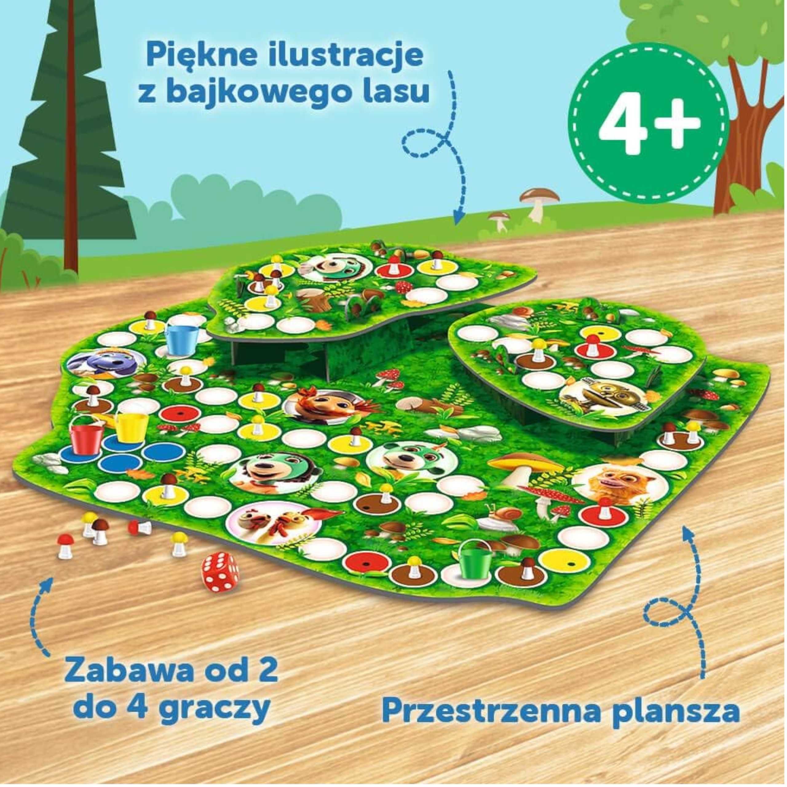 TREFL 02035 Gra planszowa rodzinna grzybobranie rodzina treflików