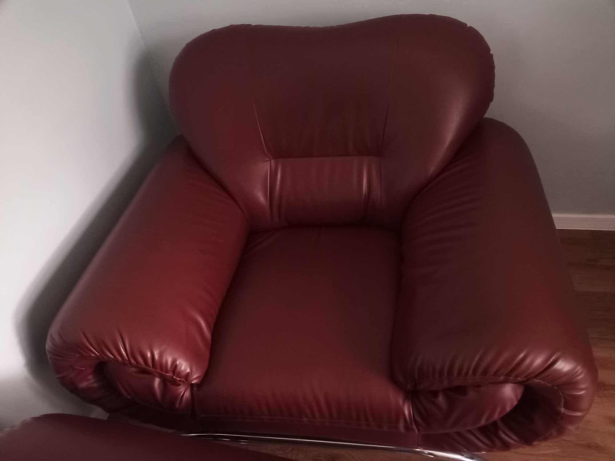 Fotele plus kanapa skórzane