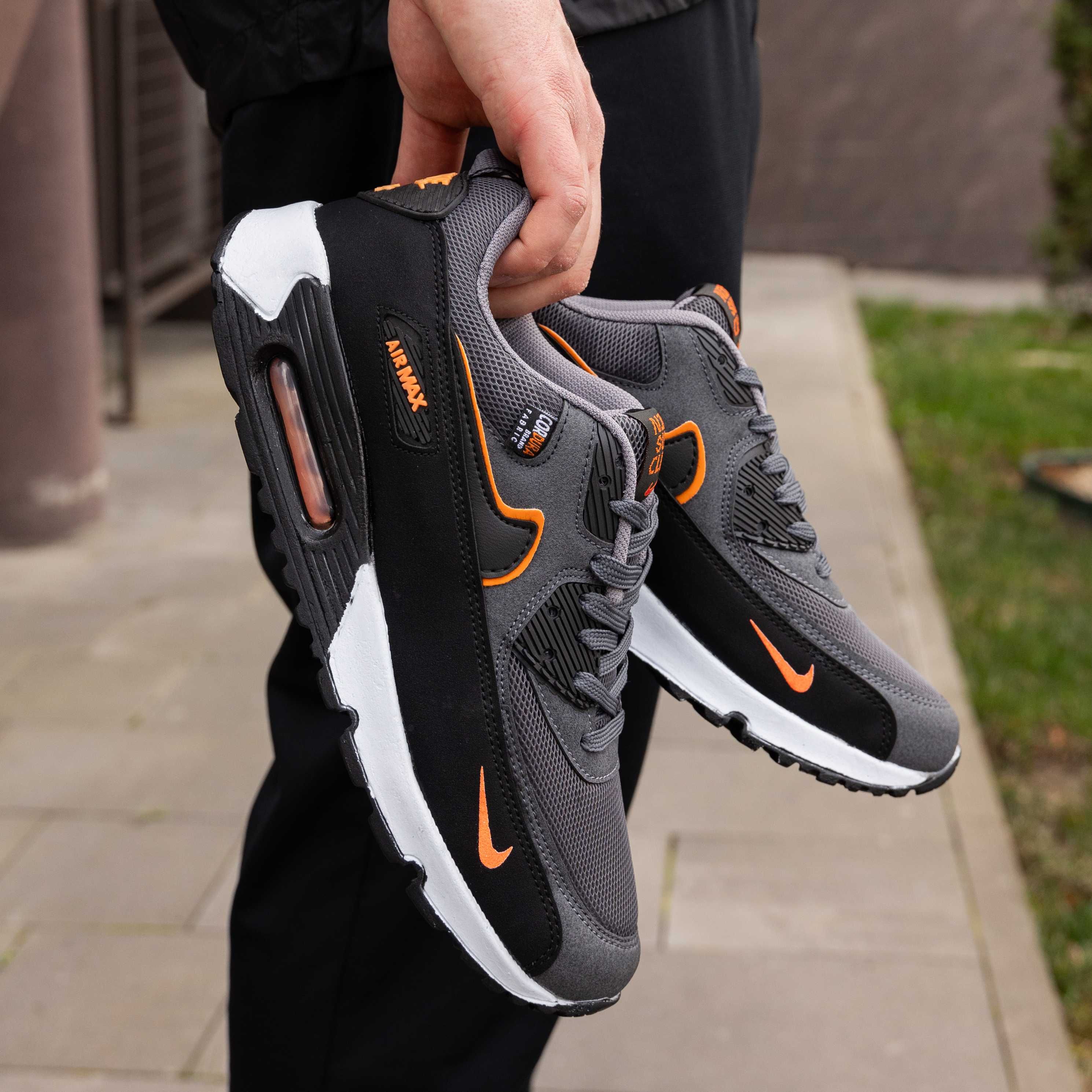 Мужские кроссовки Найк Эйр Макс Nike Air Max 90 Silver Orange