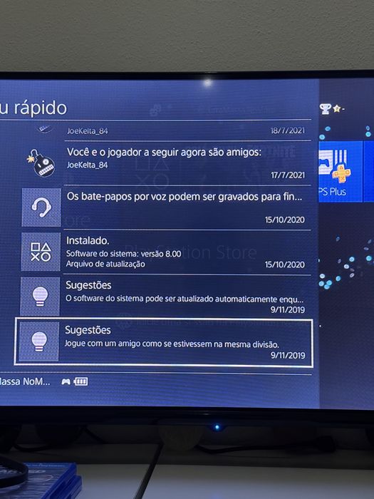 PS4 Slim 1tb com 2 comandos+jogos