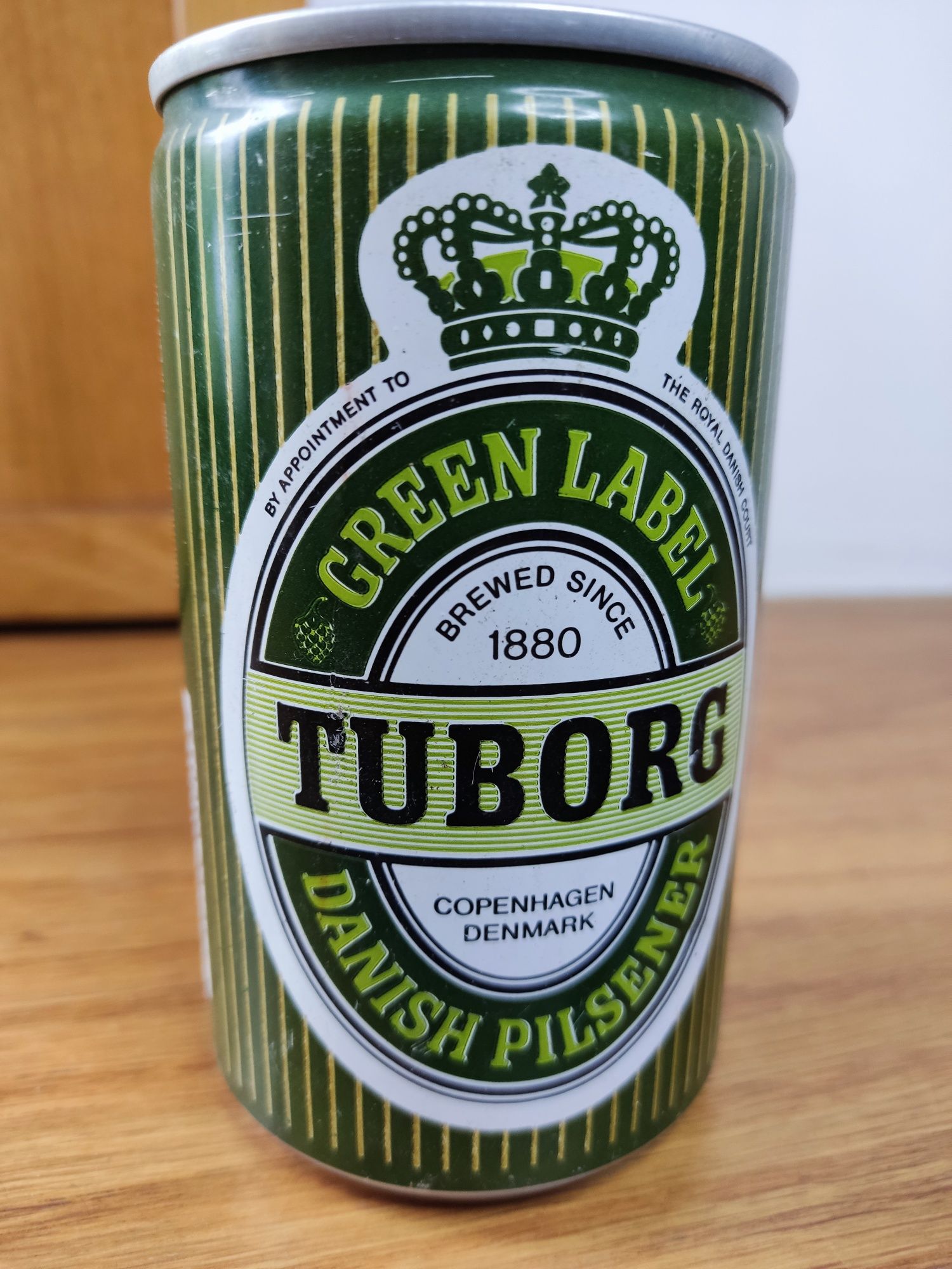 Lata de cerveja Tuborg, antiga