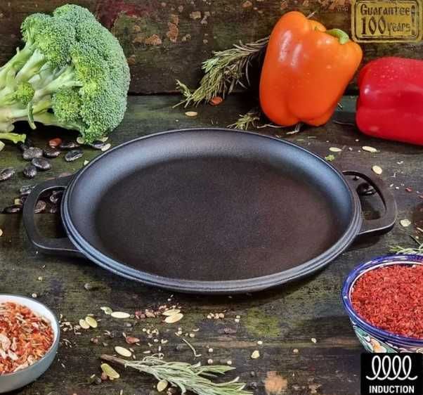 Чугунный казанок / кастрюля / котелок на 6 л с крышкой - сковородой