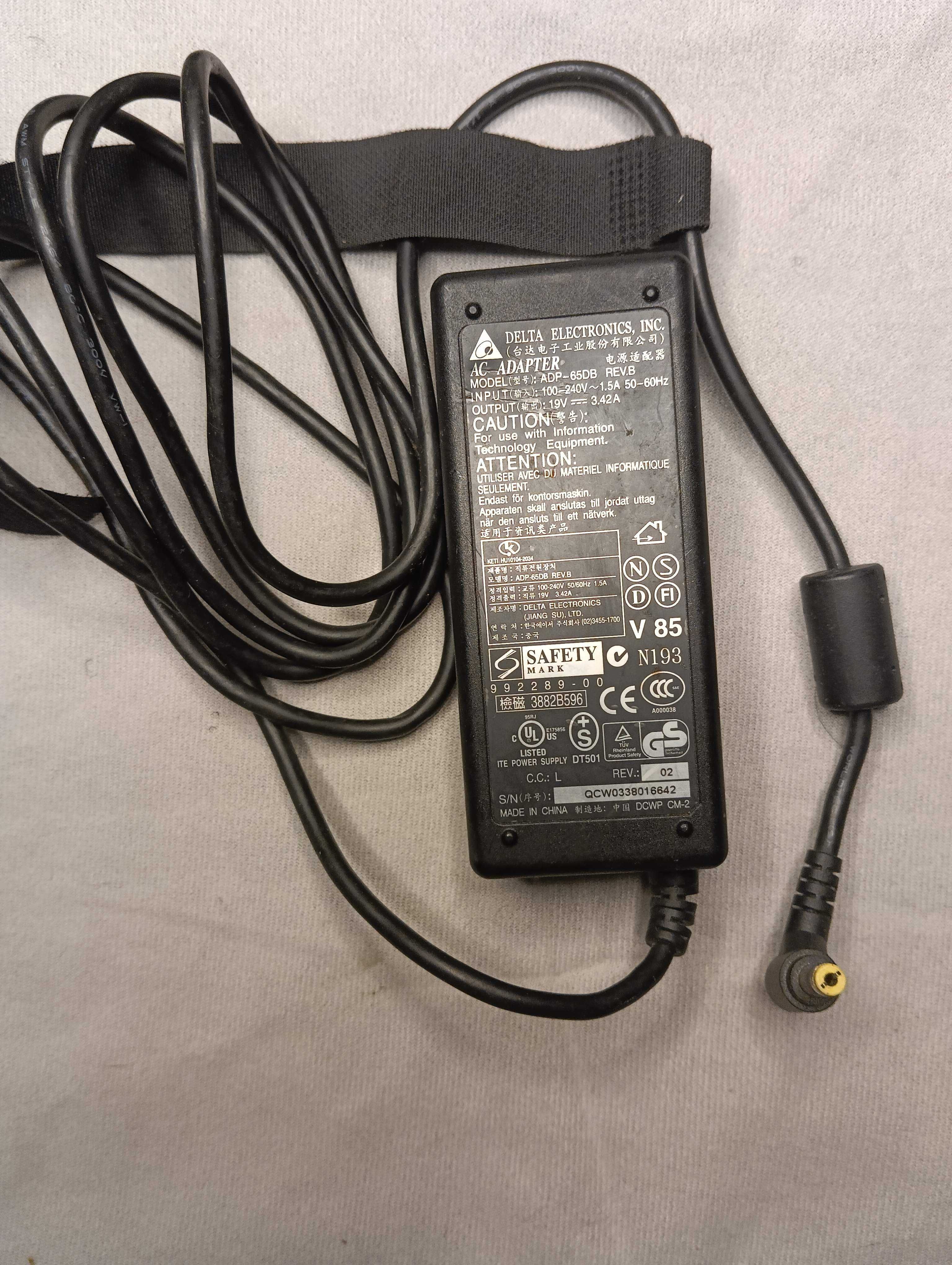 Блок живлення зарядне до ноутбука Acer 19V 3.42A 65W (5.5×1.7mm)