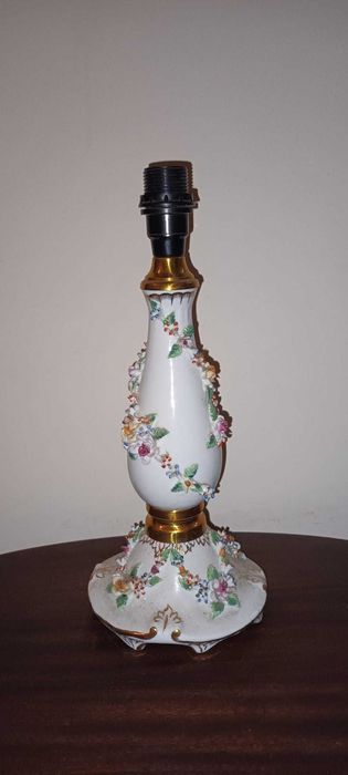Candeiro louça com rosas