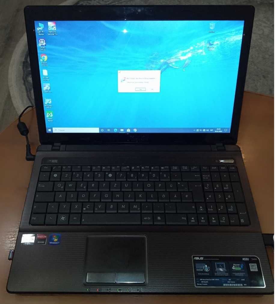 15.6" Asus А53\ АMD E-450\ 8gb ddr3\ ssd HDD\ video ati HD6320