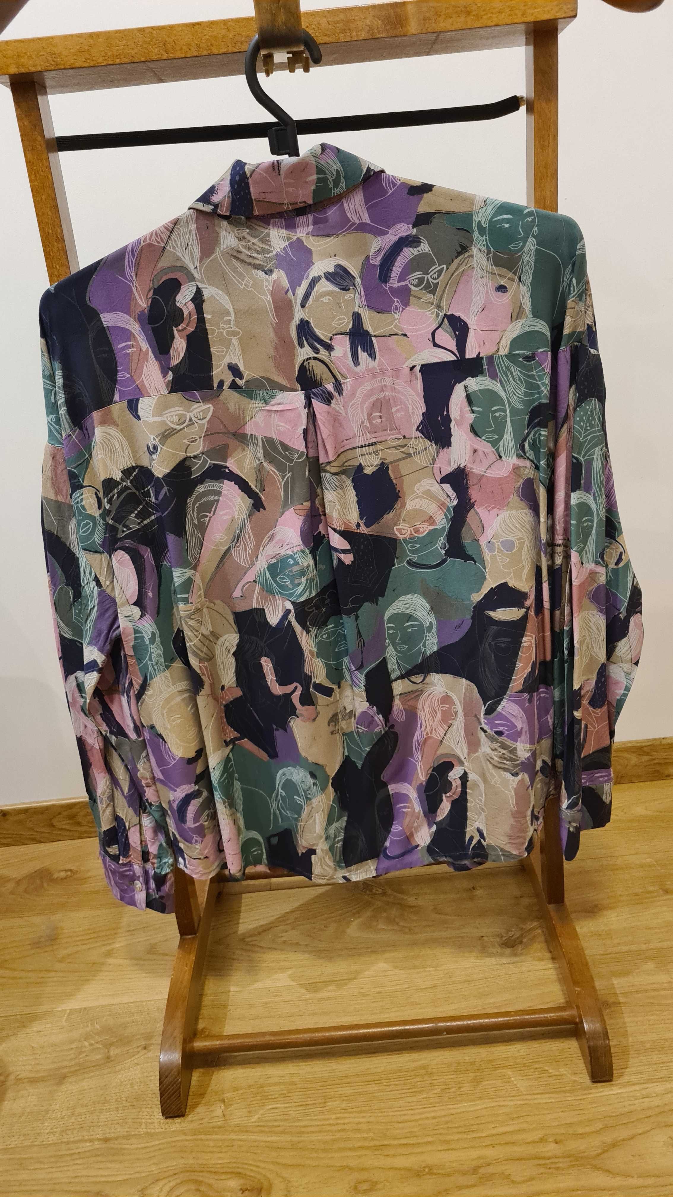 Koszula damska, Pull & Bear, XS, 34, wiskoza, kolorowa