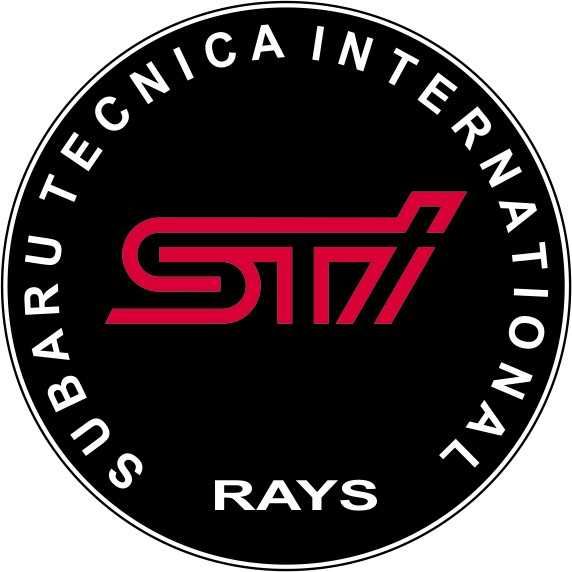 Гелевые наклейки с логотипом RAYS STI 48 мм или 56 мм (4+1)