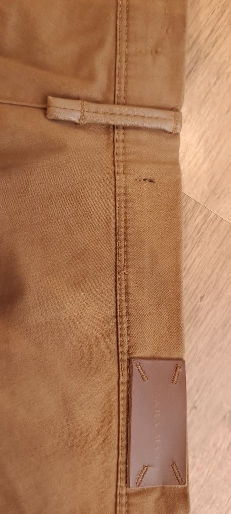 Spodnie męskie brązowe Zara man r. 42 (eur) klasyczne chinosy W32/L30