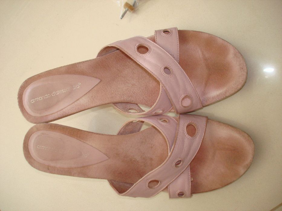 Sandálias 39 rosa praticamente novas