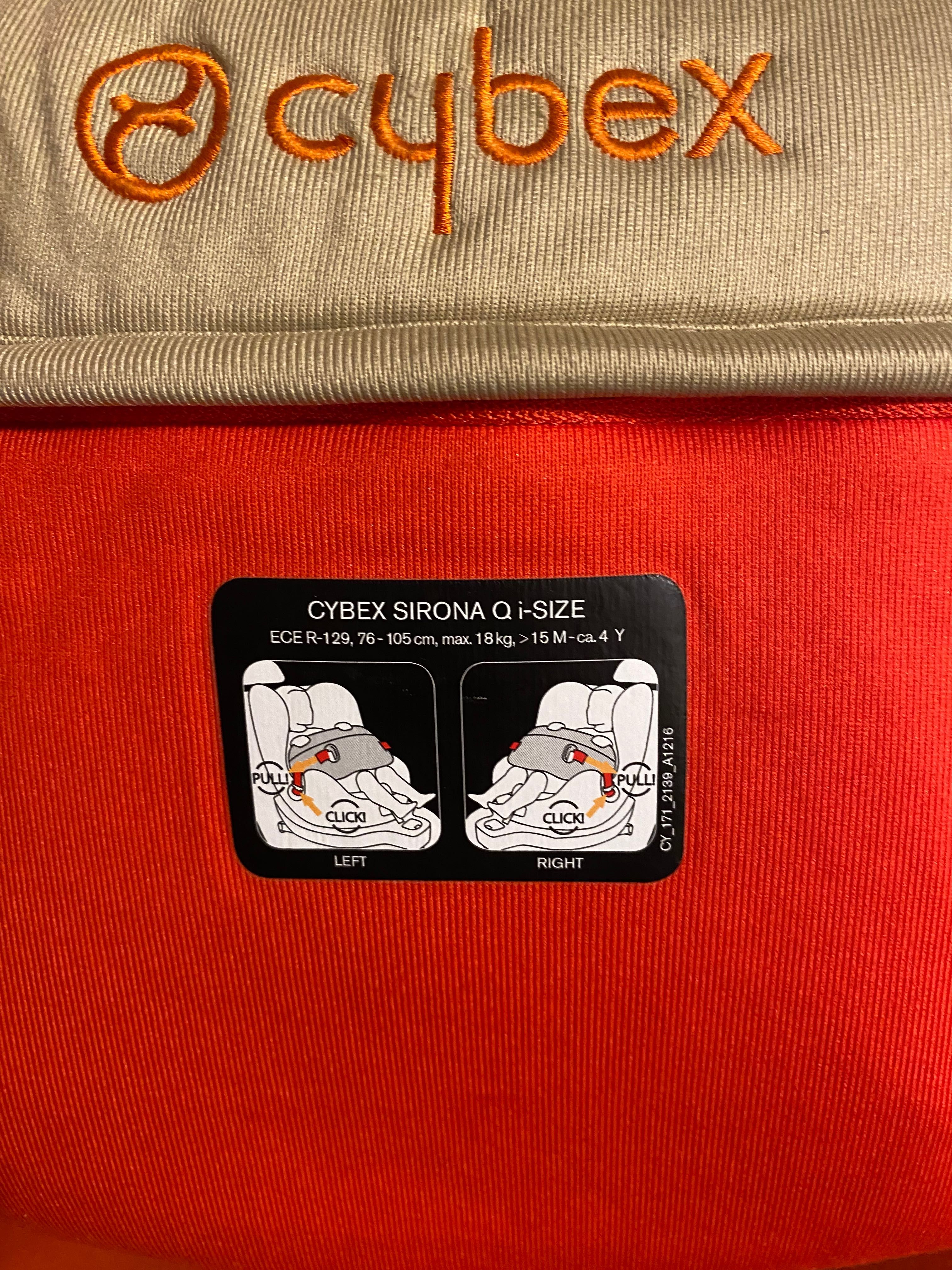 Cybex sirona gold q i size