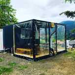 Rama kontenera - ogródek gastronomiczny z plandekami 4,8m x 2,4m