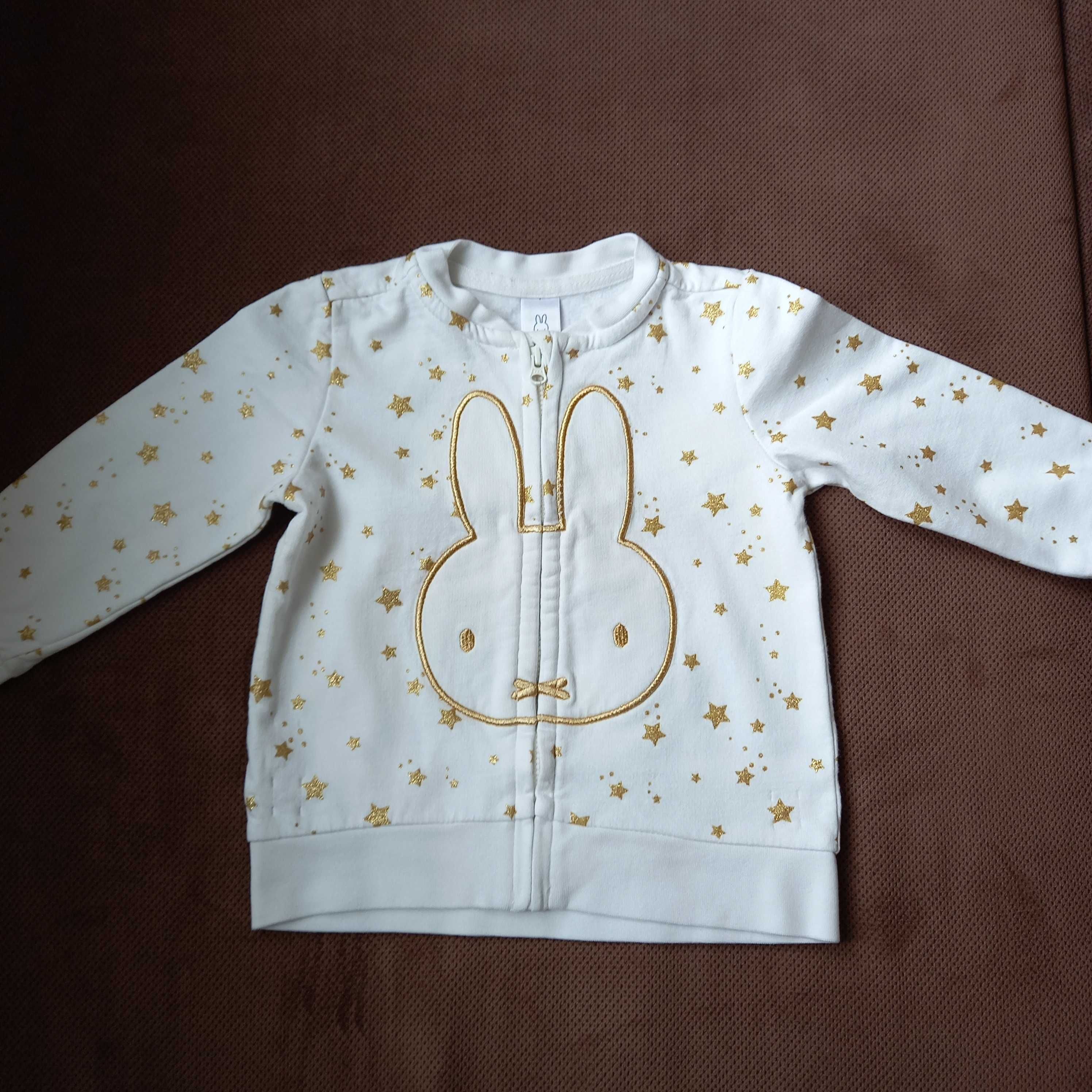Dres, dresik dziewczęcy z króliczkiem, C&A, r. 86