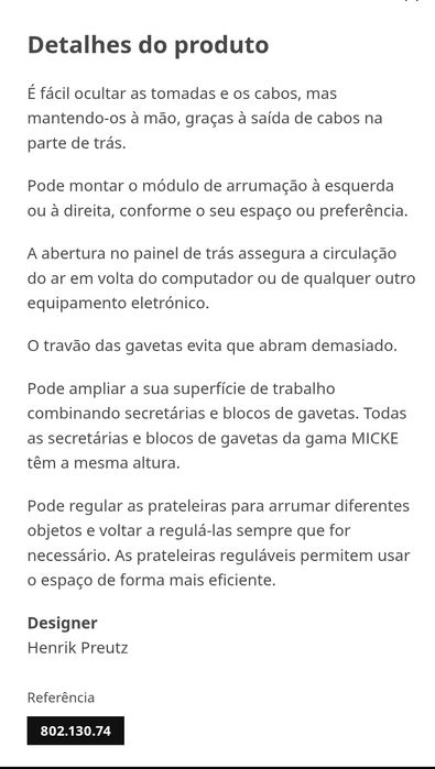 Secretaria Micke IKEA