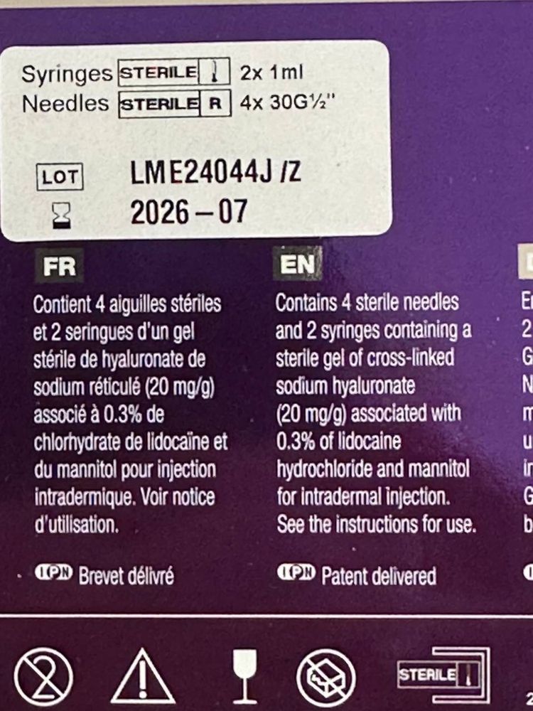 Stylage M lidocaine