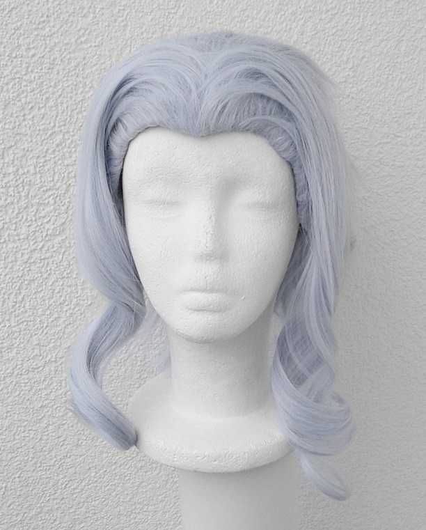 Genshin Impact Zandik Dottore cosplay wig błękitna szara peruka krótka