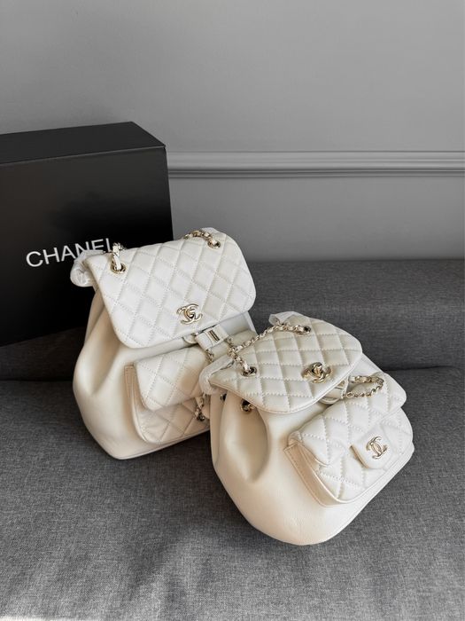 Рюкзак Chanel Backpack Lambskin шкіра | бургунді, білий, чорний