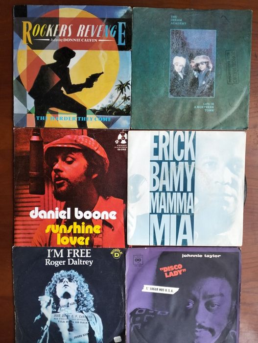 Lote de 6 discos de vinil single