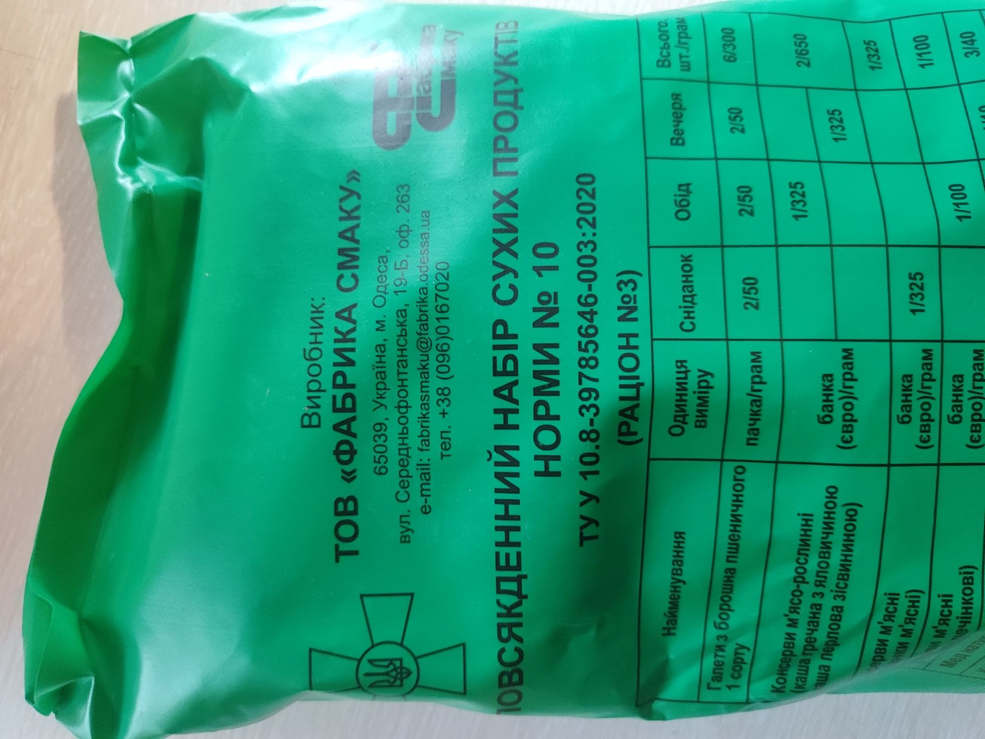 Продам сухпаї ДПСУ