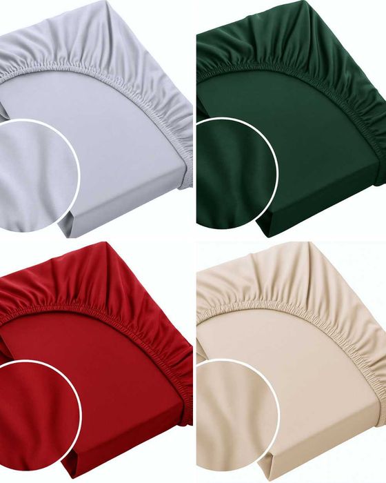 Prześcieradło z gumką satyna w rozmiarze 180x200 różne kolory